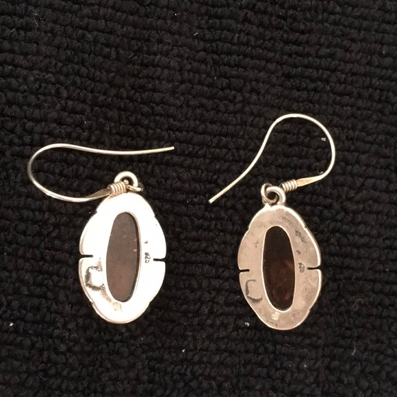 Silver 925 earrings with Baltic Amber stone - Picture 3 of 4